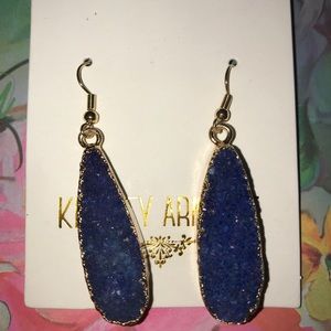 Kinsley Armelle Jewelry - NEW Kinsley Armelle Druzy- Denim Drop Earrings Kinsley Armelle Jewelry - NEW Kinsley Armelle Druzy- Denim Drop Earrings